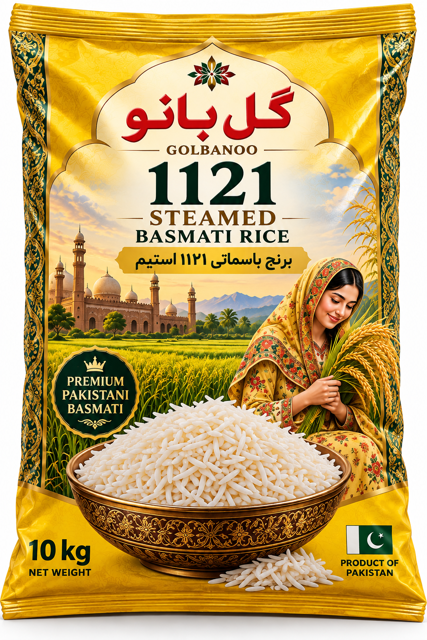 برنج باسماتی ۱۱۲۱ استیم پاکستانی گل بانو